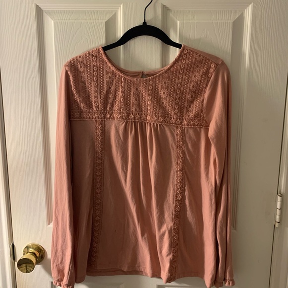 KIDS old navy dusty pink blouse - Picture 1 of 3